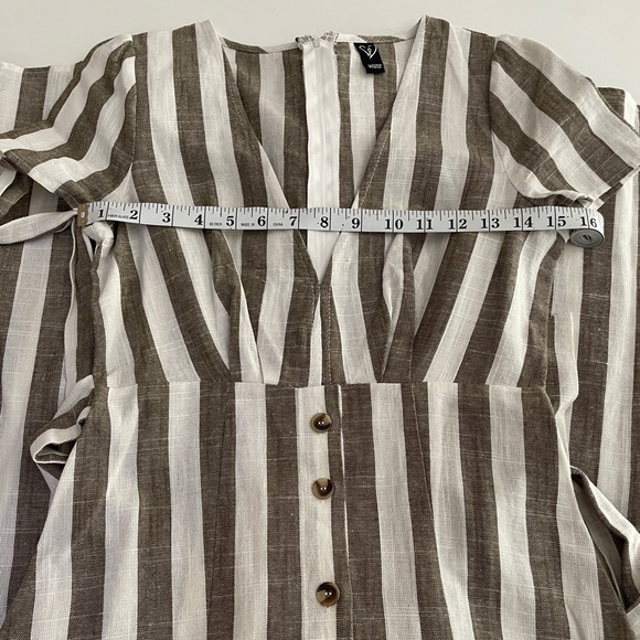 Linen Striped Midi Dress - Picture 10 of 11